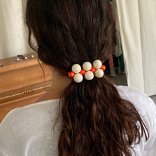 Load image into Gallery viewer, Talina Mori hairclip white/orange