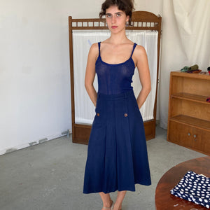 Dark blue wool skirt, size XS