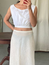 Load image into Gallery viewer, Antique white cotton camisole, size XS