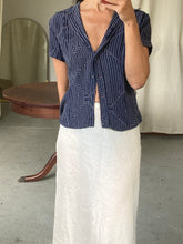 Load image into Gallery viewer, Silk blouse graphic print, size S