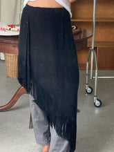 Load image into Gallery viewer, RESERVED - Vintage silk fringe skirt, size S/M