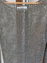 Load image into Gallery viewer, Vintage knitted silver top, size S/M
