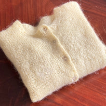 Load image into Gallery viewer, Yellow mohair cardigan, size S/M