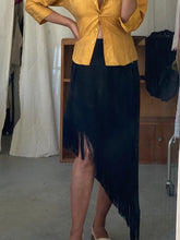 Load image into Gallery viewer, RESERVED - Vintage silk fringe skirt, size S/M