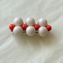 Load image into Gallery viewer, Talina Mori hairclip white/orange