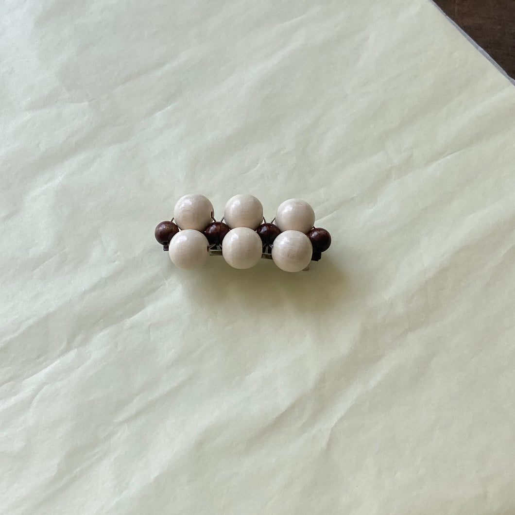 Talina Mori hairclip white/brown