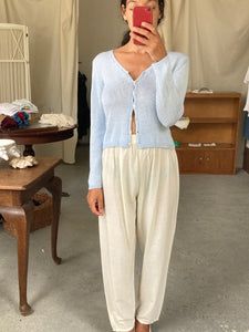 Vintage soft blue cardigan, size S