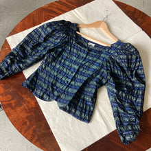 Load image into Gallery viewer, Vintage top with puffy sleeves, size S