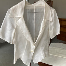 Load image into Gallery viewer, Vintage silk organza blouse, size S/M