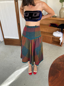 Wool tartan skirt, size XS