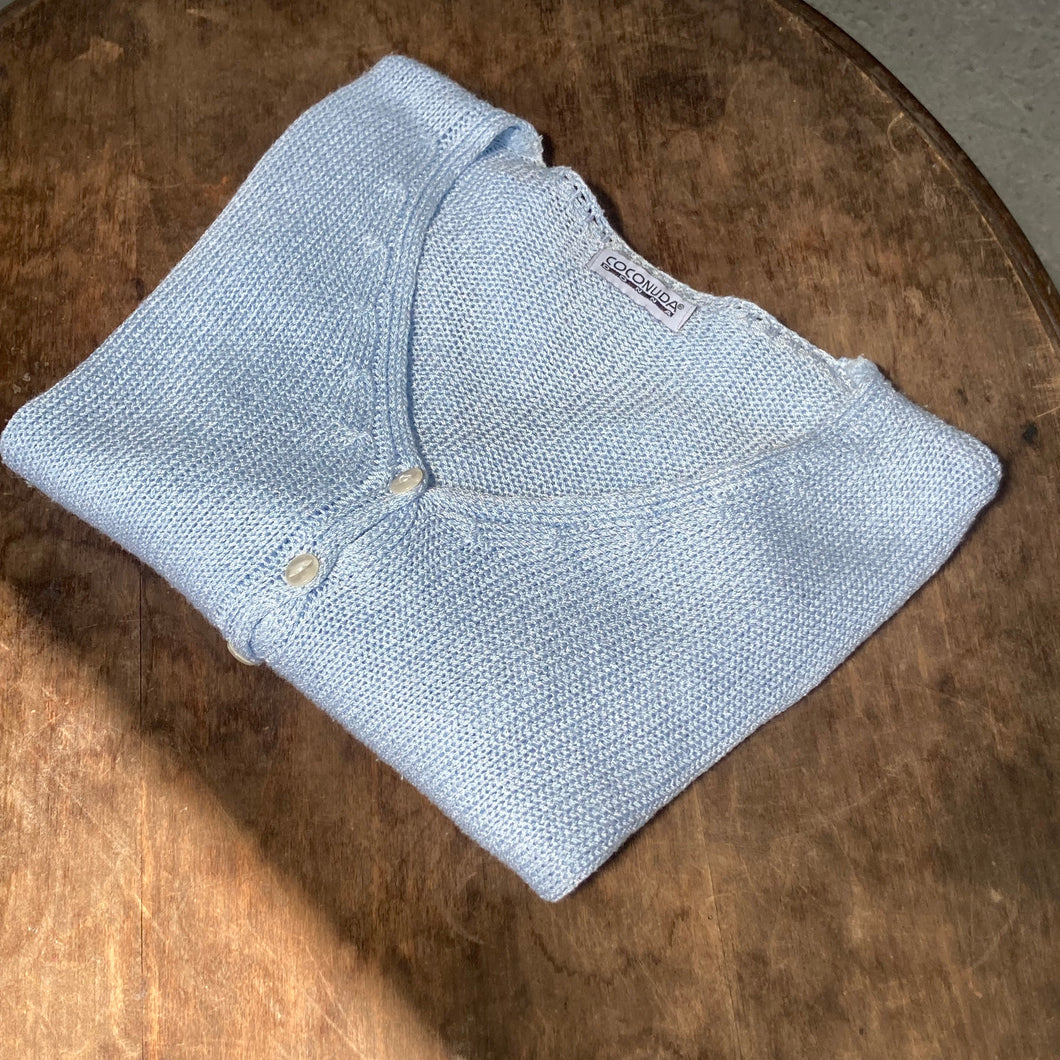 Vintage soft blue cardigan, size S