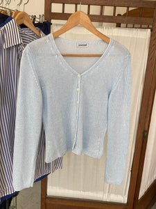 Vintage soft blue cardigan, size S