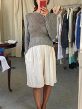 Load image into Gallery viewer, Vintage knitted silver top, size S/M