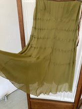 Load image into Gallery viewer, Vintage khaki silk Bluemarine midi skirt, size S/M