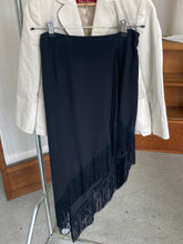 Load image into Gallery viewer, RESERVED - Vintage silk fringe skirt, size S/M
