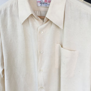 Vintage creme silk shirt, size S/M
