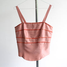 Load image into Gallery viewer, Vintage pink corset top, size M/L