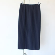 Load image into Gallery viewer, 00&#39;s midi skirt with pinstripe, size S