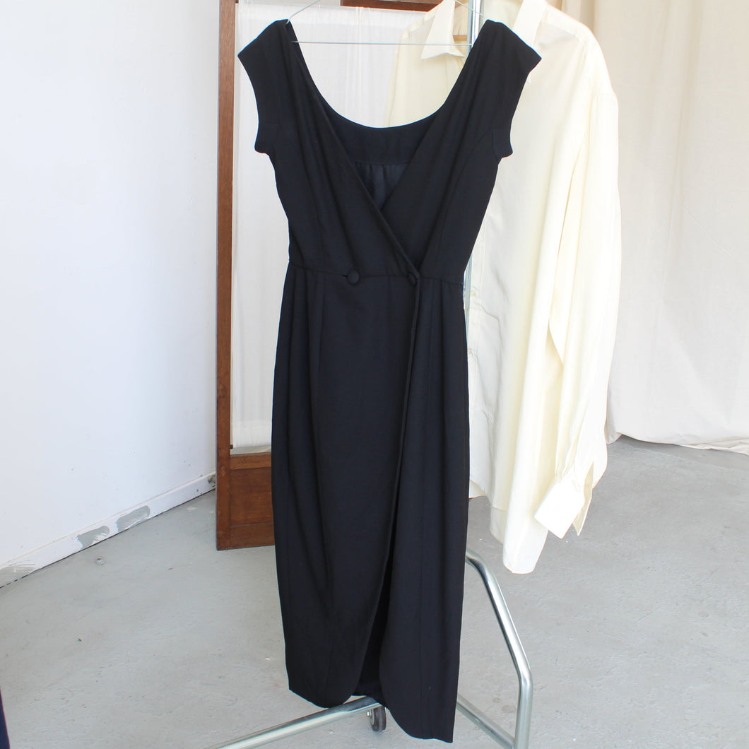 Vintage black coctail dress, size XS