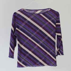 Purple mesh top