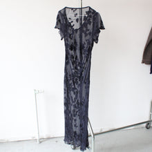 Load image into Gallery viewer, Vintage sheer mid length dress, size S-M