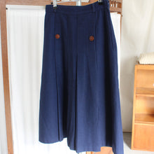 Load image into Gallery viewer, Dark blue wool skirt, size XS