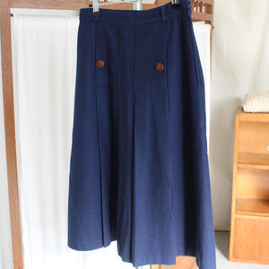 Dark blue wool skirt, size XS