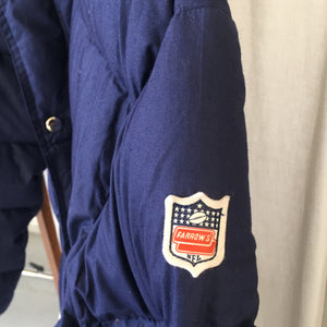 Navy blue deadstock puffer jacket, size L