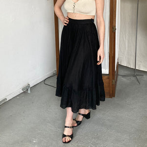 Black linen Max Mara skirt, size S