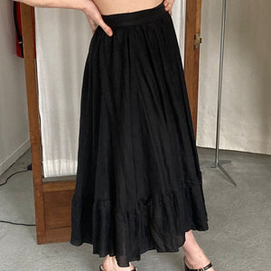 Black linen Max Mara skirt, size S
