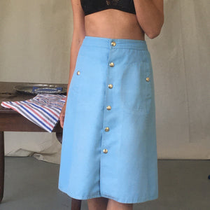 Vintage turquoise Céline skirt, size S/M