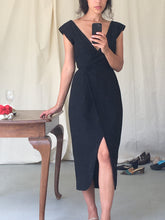 Load image into Gallery viewer, Vintage black coctail dress, size XS