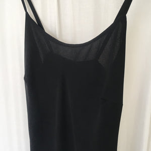 90's black slip dress, size S