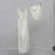 Load image into Gallery viewer, Vintage silk dress+panties floral set, size M/L