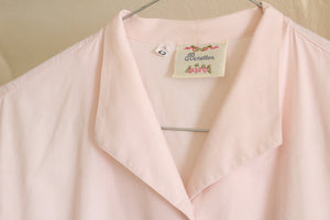 Vintage cotton pale pink blouse, size M