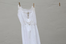 Load image into Gallery viewer, Vintage long white cotton dress, size XS