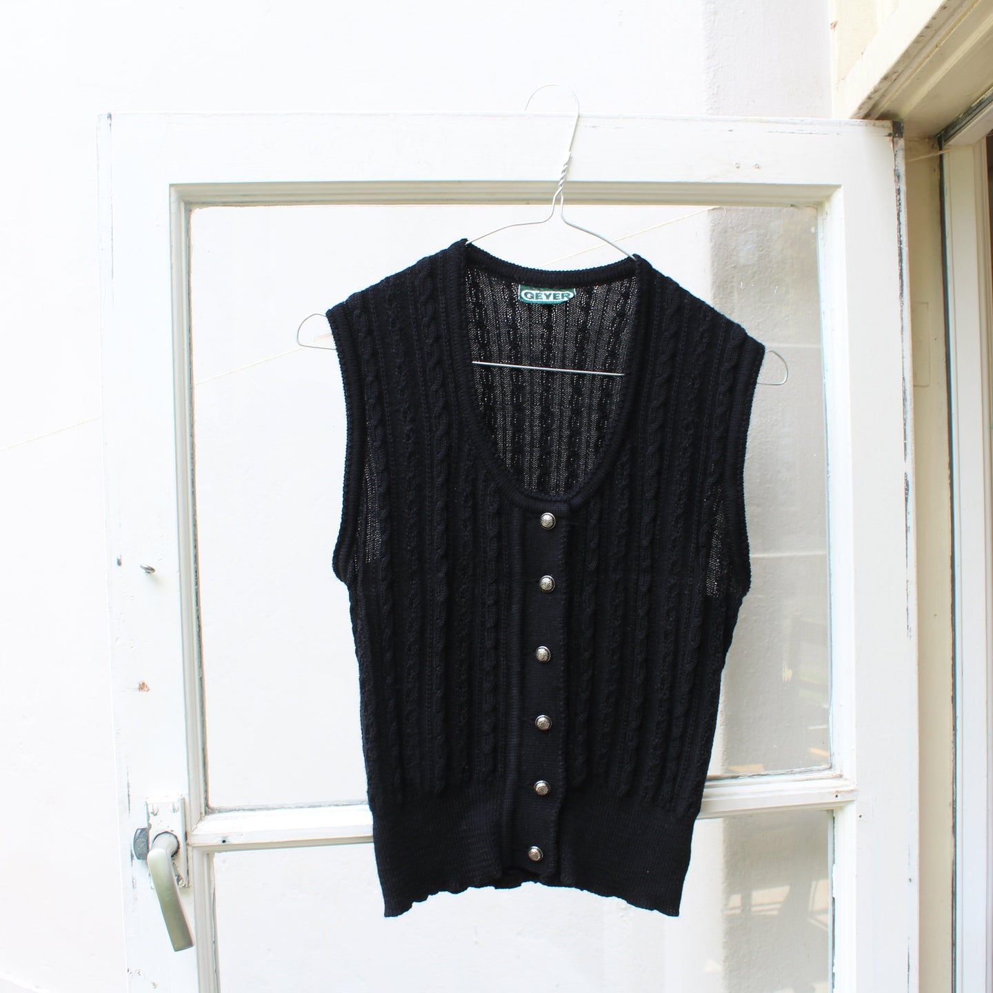 Vintage wool button up waistcoat, size S/M