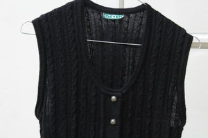 Vintage wool button up waistcoat, size S/M