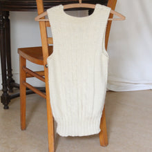 Load image into Gallery viewer, Vintage offwhite wool vest, size S
