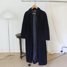 Load image into Gallery viewer, ON HOLD - Vintage dark blue heavy wool coat, size M