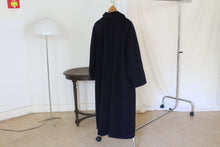 Load image into Gallery viewer, ON HOLD - Vintage dark blue heavy wool coat, size M