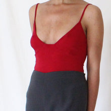 Load image into Gallery viewer, 90&#39;s red spaghetti top, size XS/S