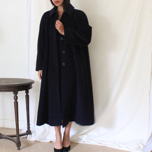 ON HOLD - Vintage dark blue heavy wool coat, size M