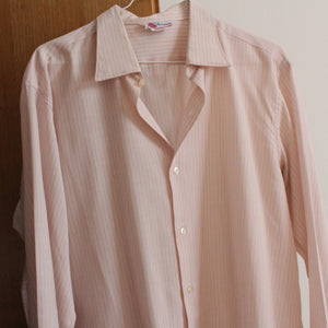 Vintage soft pink cotton shirt with pinstripe