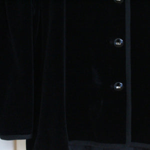 Vintage velvet jacket with puffy shoulders, size S