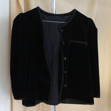 Load image into Gallery viewer, Vintage velvet jacket with puffy shoulders, size S