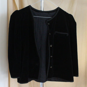 Vintage velvet jacket with puffy shoulders, size S