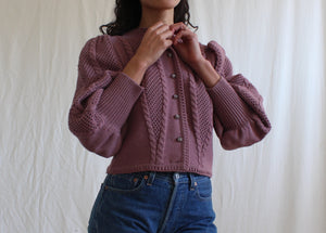 Vintage Austrian cardigan with puffy sleeves, size S