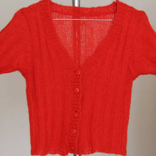 Load image into Gallery viewer, Vintage mohair cropped cardigan, size S