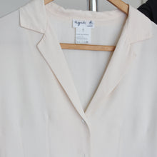Load image into Gallery viewer, Vintage Agnès B creme blouse, size S